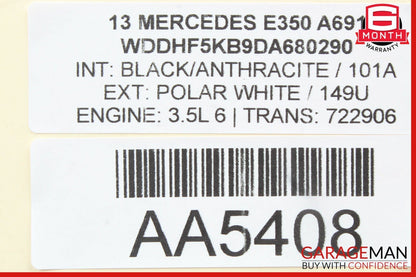 10-14 Mercedes W212 E350 Rear Left Driver Side Door Window Regulator Motor OEM