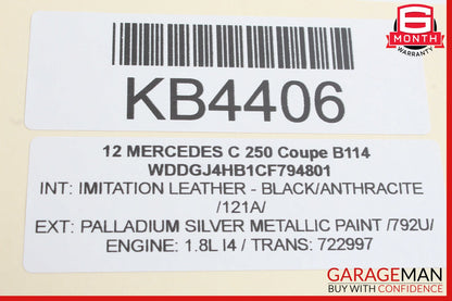 12-14 Mercedes W204 C250 Gear Shift Selector Indicator Knob Boot Assembly OEM