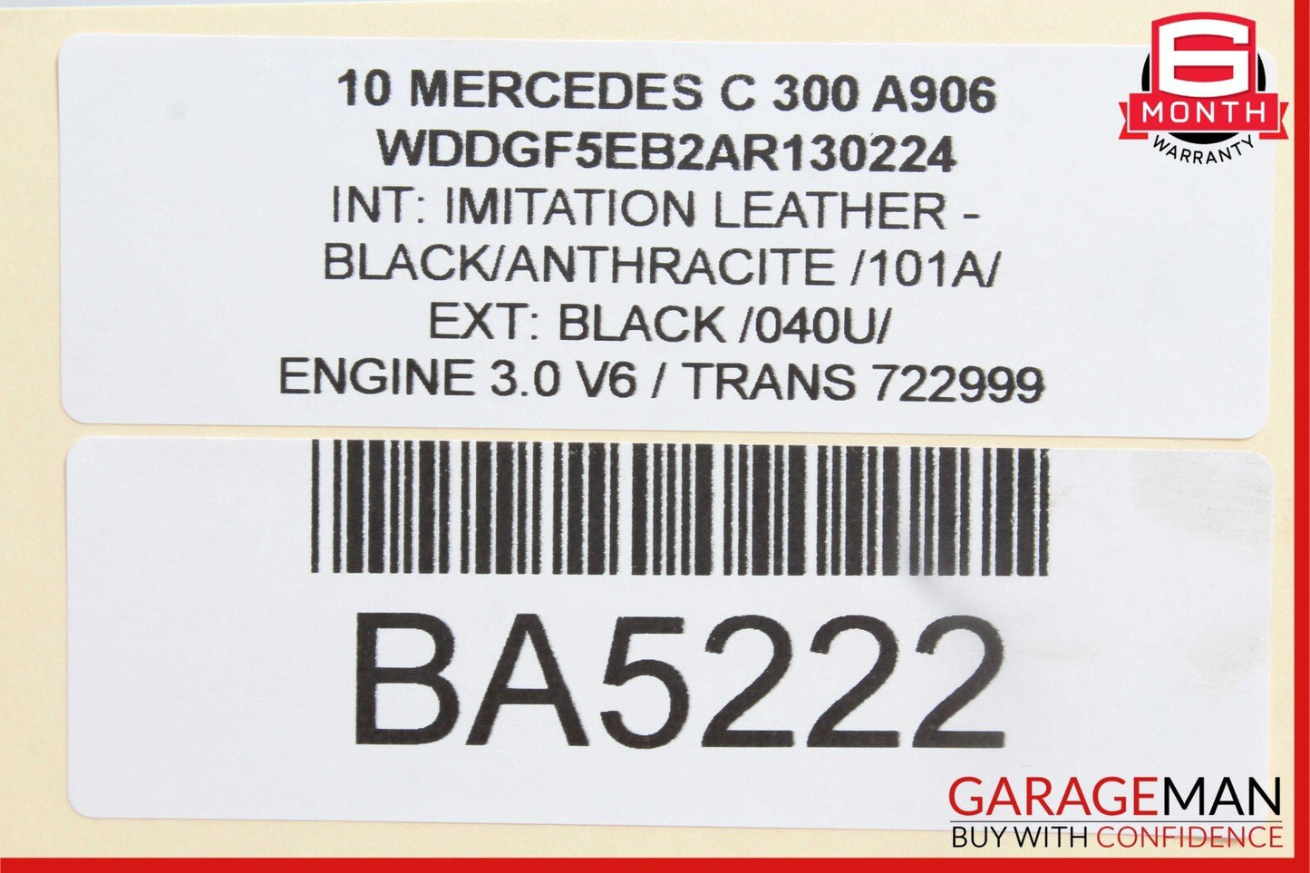 08-11 Mercedes W204 C300 C280 Front Right Side Exterior Door Handle Black OEM