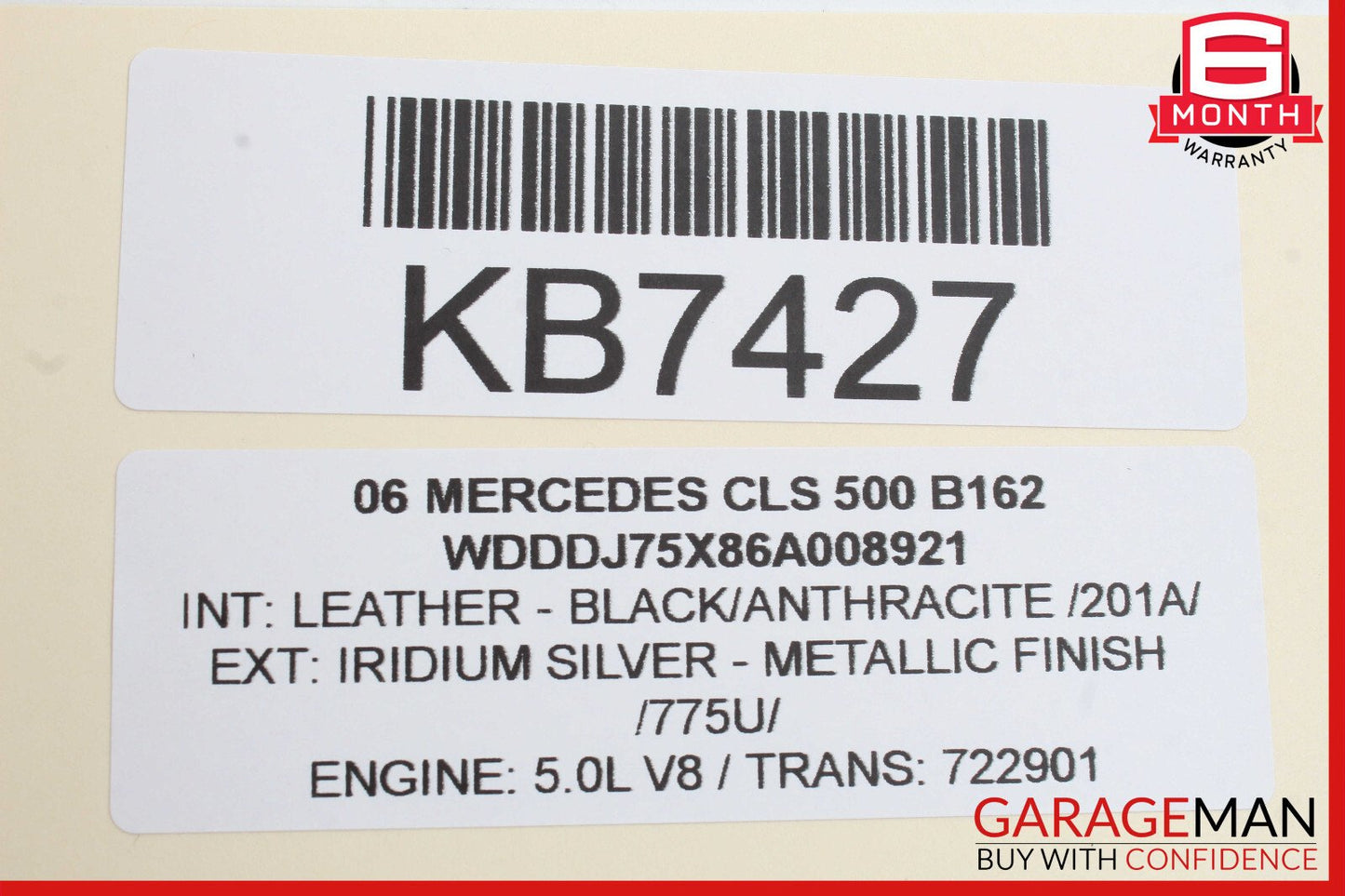 06-11 Mercedes W219 CLS500 Door Tweeter Speaker Front Right Black OEM