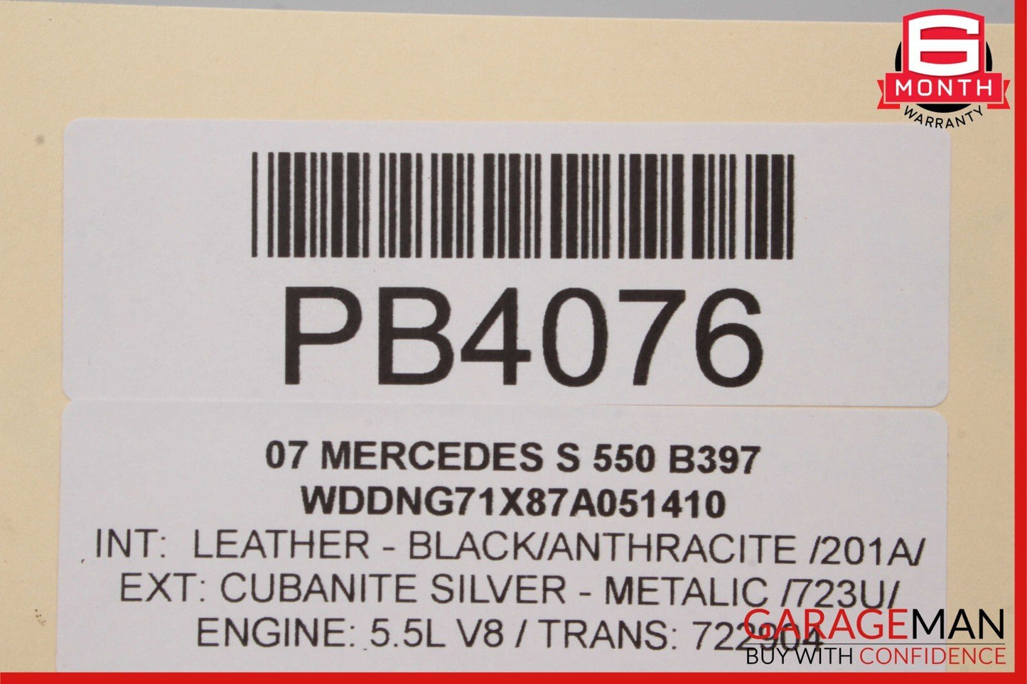 07-13 Mercedes W221 S400 S550 Front Right Side Wing Fender Panel Cubanite Silver
