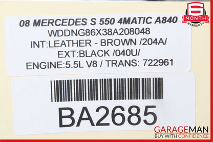 07-10 Mercedes W221 S550 CL550 Speedometer Instrument Odometer Cluster Gauge