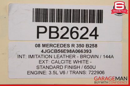 08-11 Mercedes W251 R350 ML350 7G-Tronic Automatic Transmission 722.906 RWD OEM