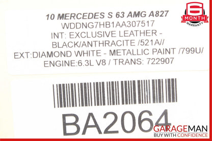 07-13 Mercedes W221 S63 AMG Front Left Side Seat Control Switch Assembly OEM