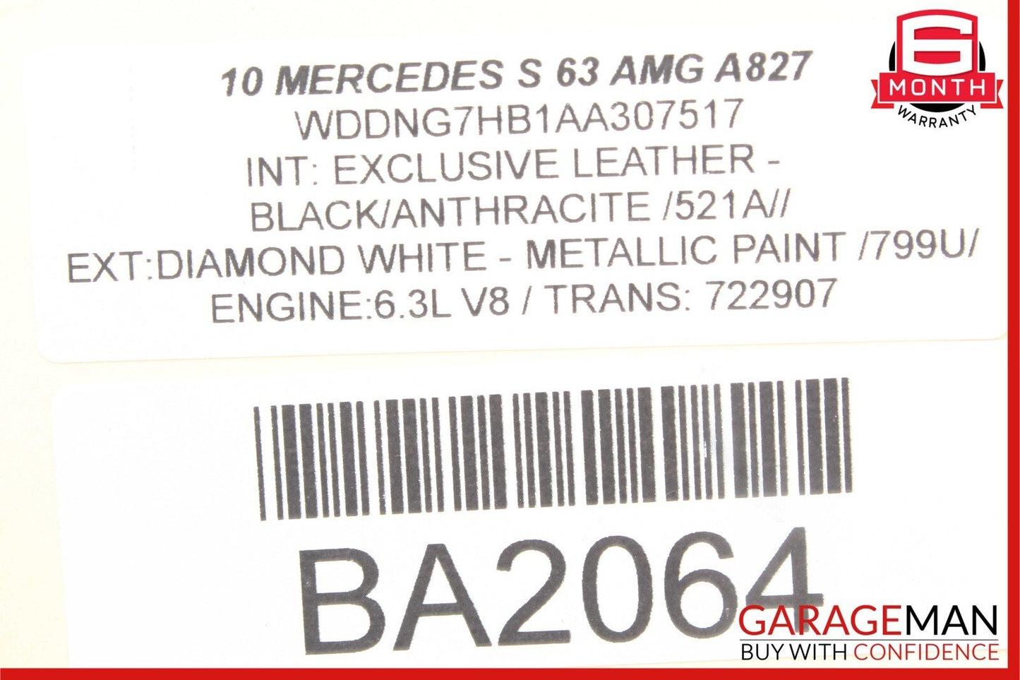 07-13 Mercedes W221 S63 AMG Front Left Side Seat Control Switch Assembly OEM