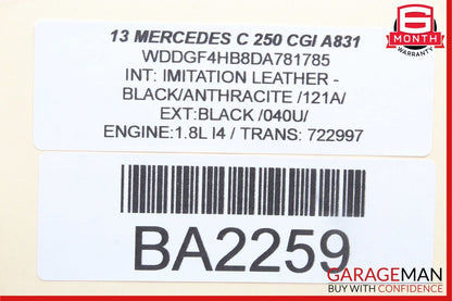 12-14 Mercedes W204 C300 C250 Sedan Right Passenger Exterior Door Handle Black