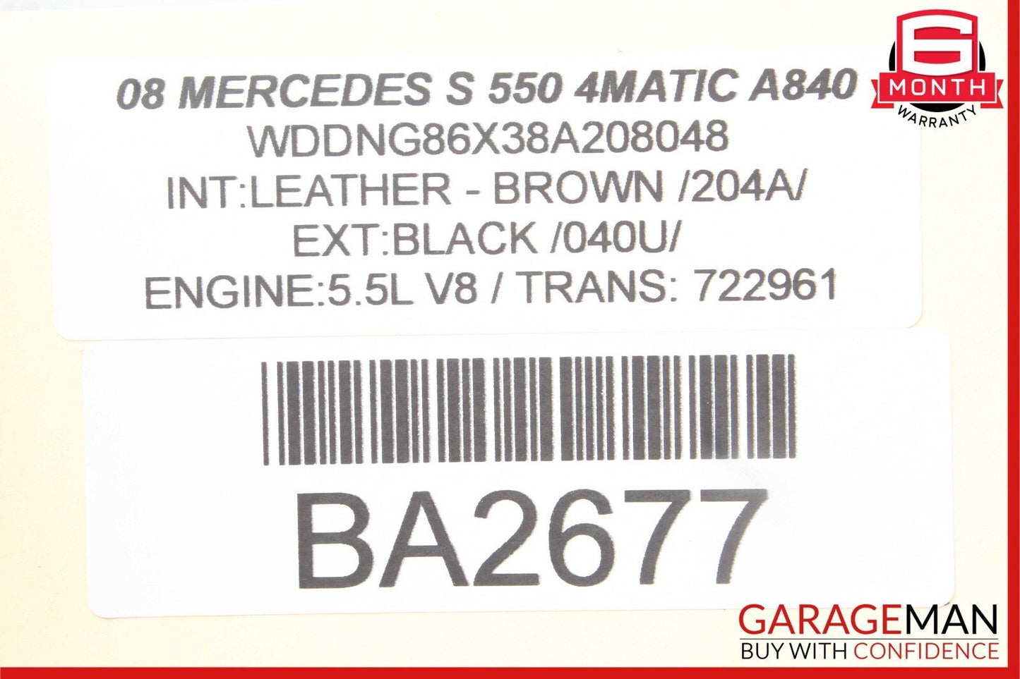 07-09 Mercedes S550 CL550 CL600 CL65 AMG Rear Trunk SAM Fuse Box Module OEM