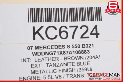 07-14 Mercedes S550 CL65 AMG Rear Trunk Lid Latch Lock Actuator Cylinder Assy