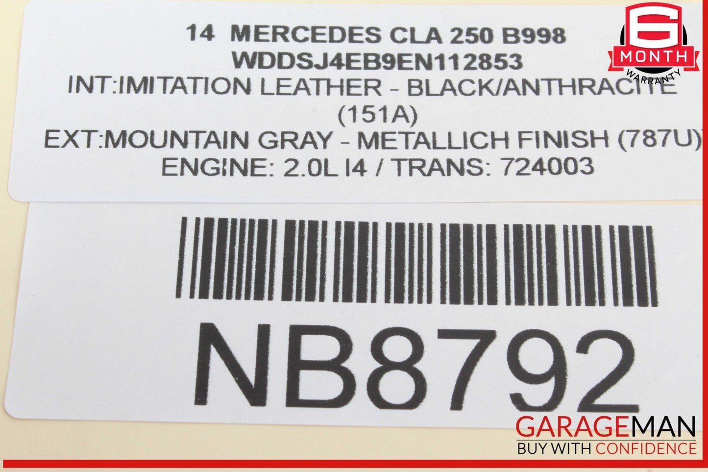 14-18 Mercedes W117 CLA250 Front Dash Dashboard Panel Trim Cover 1176800771