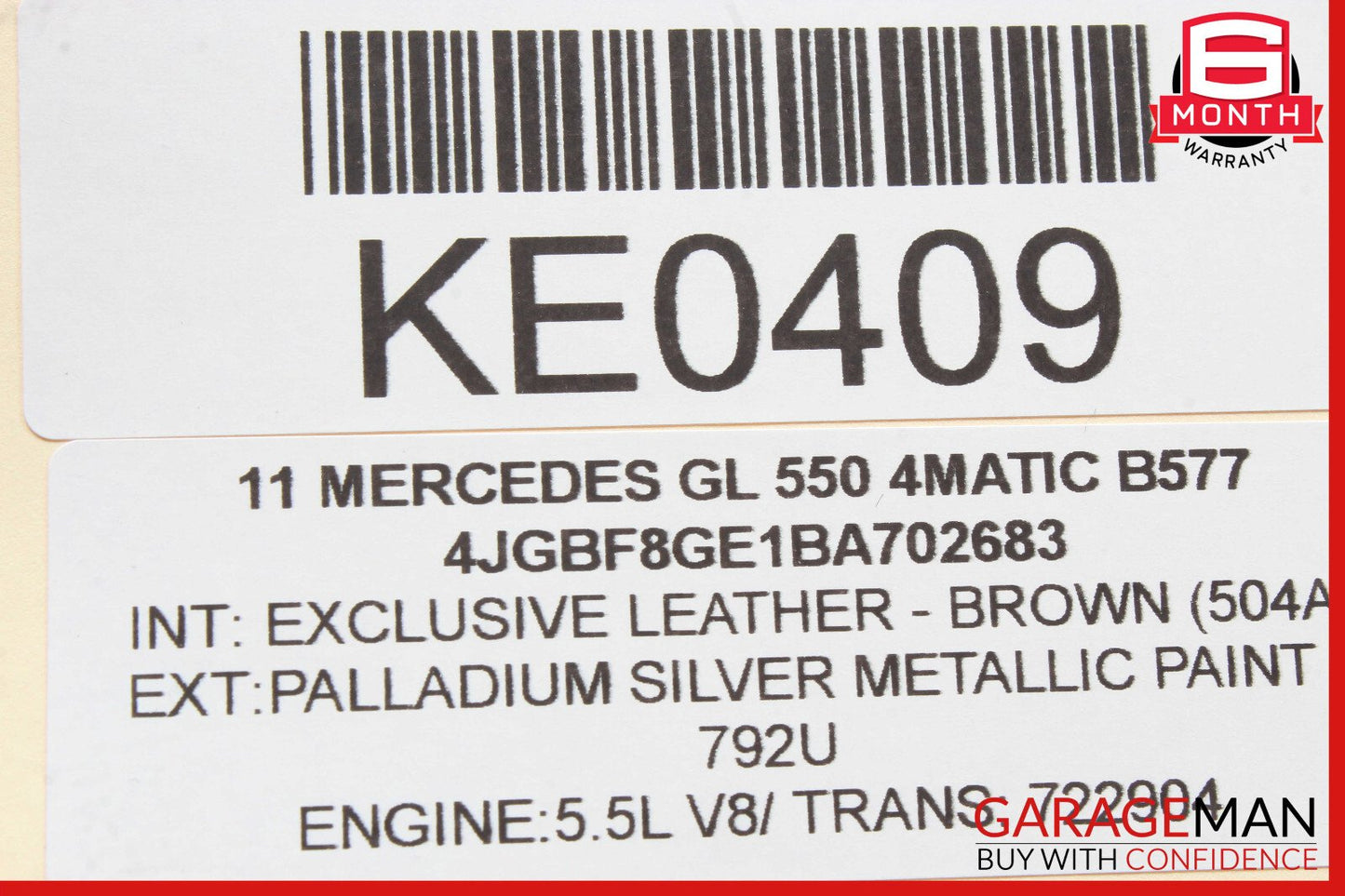 10-12 Mercedes X164 GL550 Front Left Daytime Running Light DRL Chrome Cover OEM