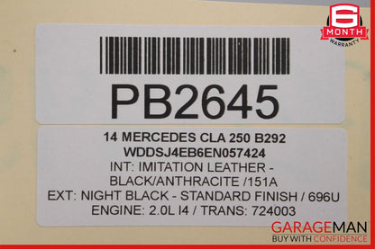 14-18 Mercedes W117 CLA250 Front Right Side Interior Door Trim Panel Cover Black