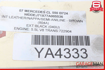 07-14 Mercedes W216 CL550 CL600 S600 Rear Right Hydraulic ABC Shock Strut OEM