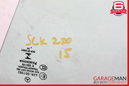 12-20 Mercedes R172 SLK250 SLK350 Front Left Driver Side Door Window Glass OEM
