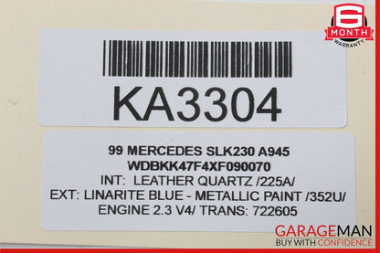 97-04 Mercede R170 SLK320 SLK32 Quarter Window Regulator Motor Rear Right OEM