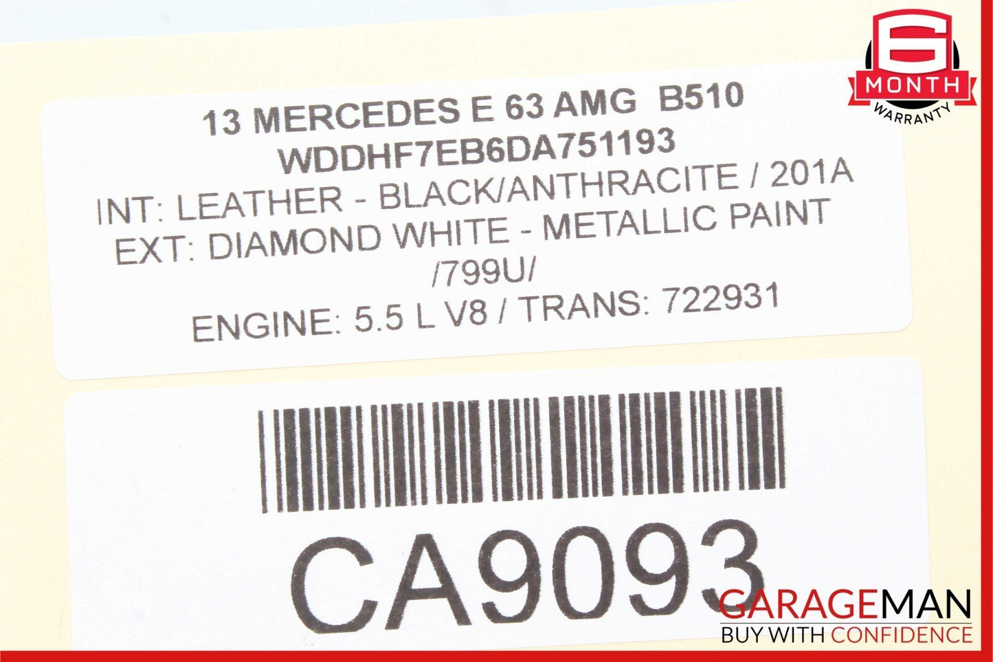 08-17 Mercedes X204 GLK350 E63 AMG Rear Right or Left Upper Trailing Control Arm