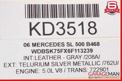 03-08 Mercedes R230 SL500 SL55 Dash Console Park Assist Switch 2308212951 OEM