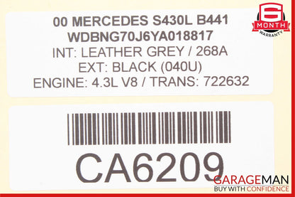 00-06 Mercedes W220 S430 S500 CL500 CL600 Front Right Side Exterior Door Handle