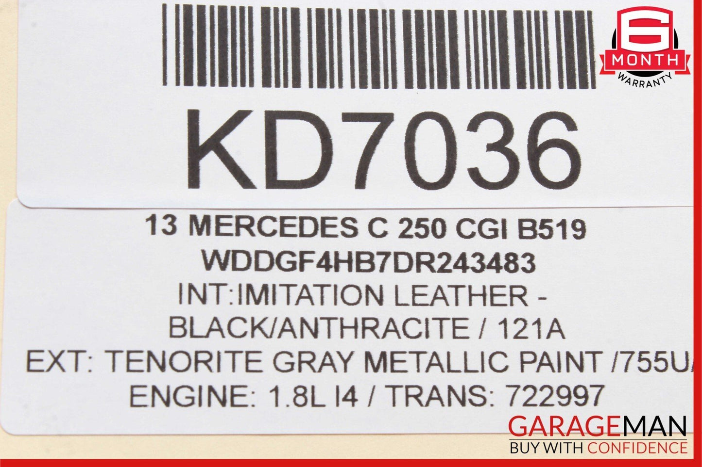 08-16 Mercedes W204 C250 E350 Front Left Door Window Regulator Motor Unit OEM