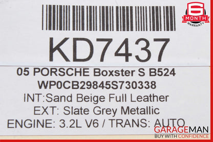 05-12 Porsche Boxster S 987 Front Dash Dashboard Trim Cover Panel Silver OEM