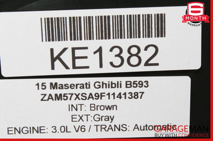 14-17 Maserati Ghibli Sun Moon Sunroof Top Roof Glass Panel OEM