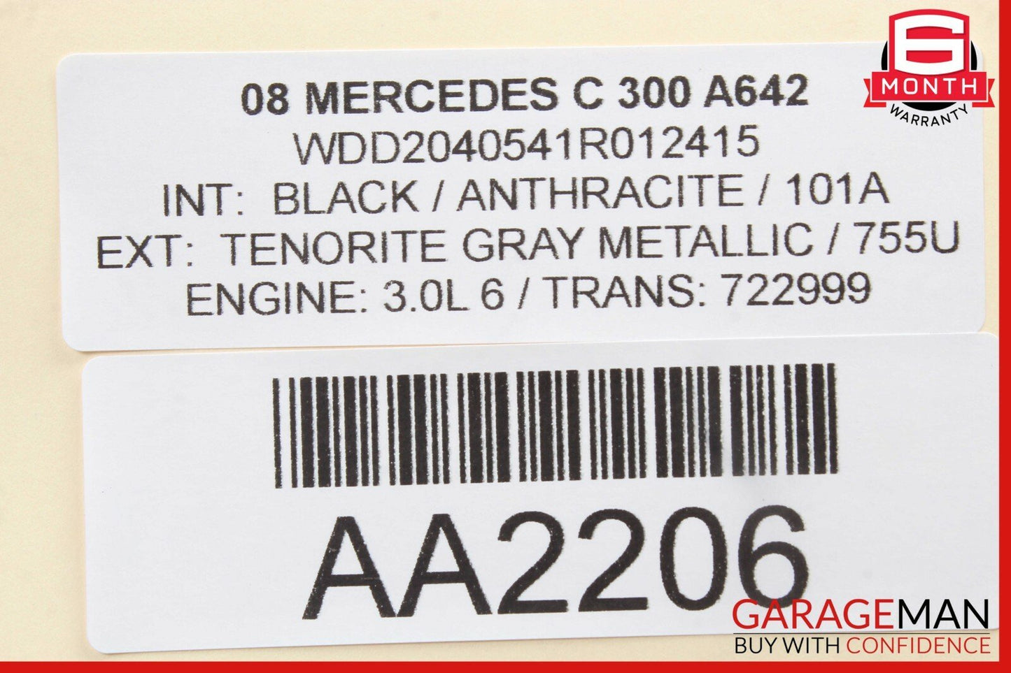 08-14 Mercedes W204 C300 Sedan Rear Left Side Door Window Regulator Motor Unit