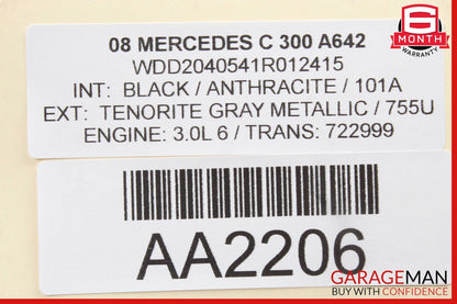08-14 Mercedes W204 C300 Sedan Rear Left Side Door Window Regulator Motor Unit