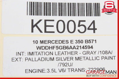 10-13 Mercedes W212 E350 E300 Front Left Side Interior Door Trim Panel Assy Grey