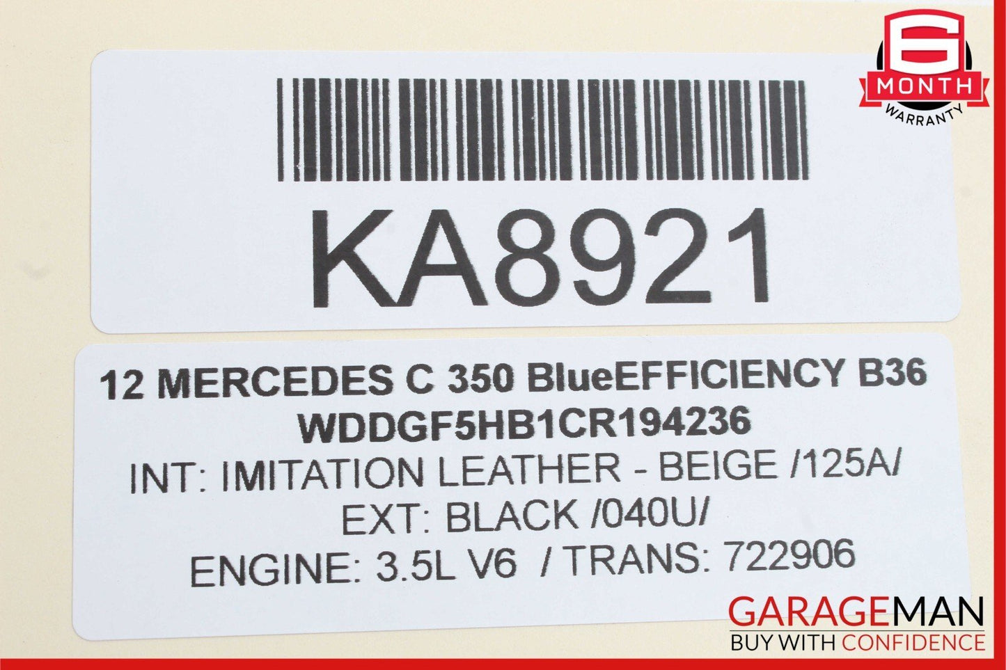 12-14 Mercedes W204 C350 C250 Right Passenger Side Exterior Door Handle Black
