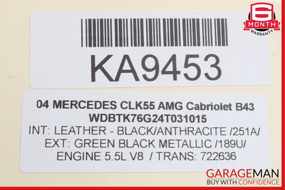 03-09 Mercedes W209 CLK500 CLK550 CLK55 Antenna Keyless Module Unit