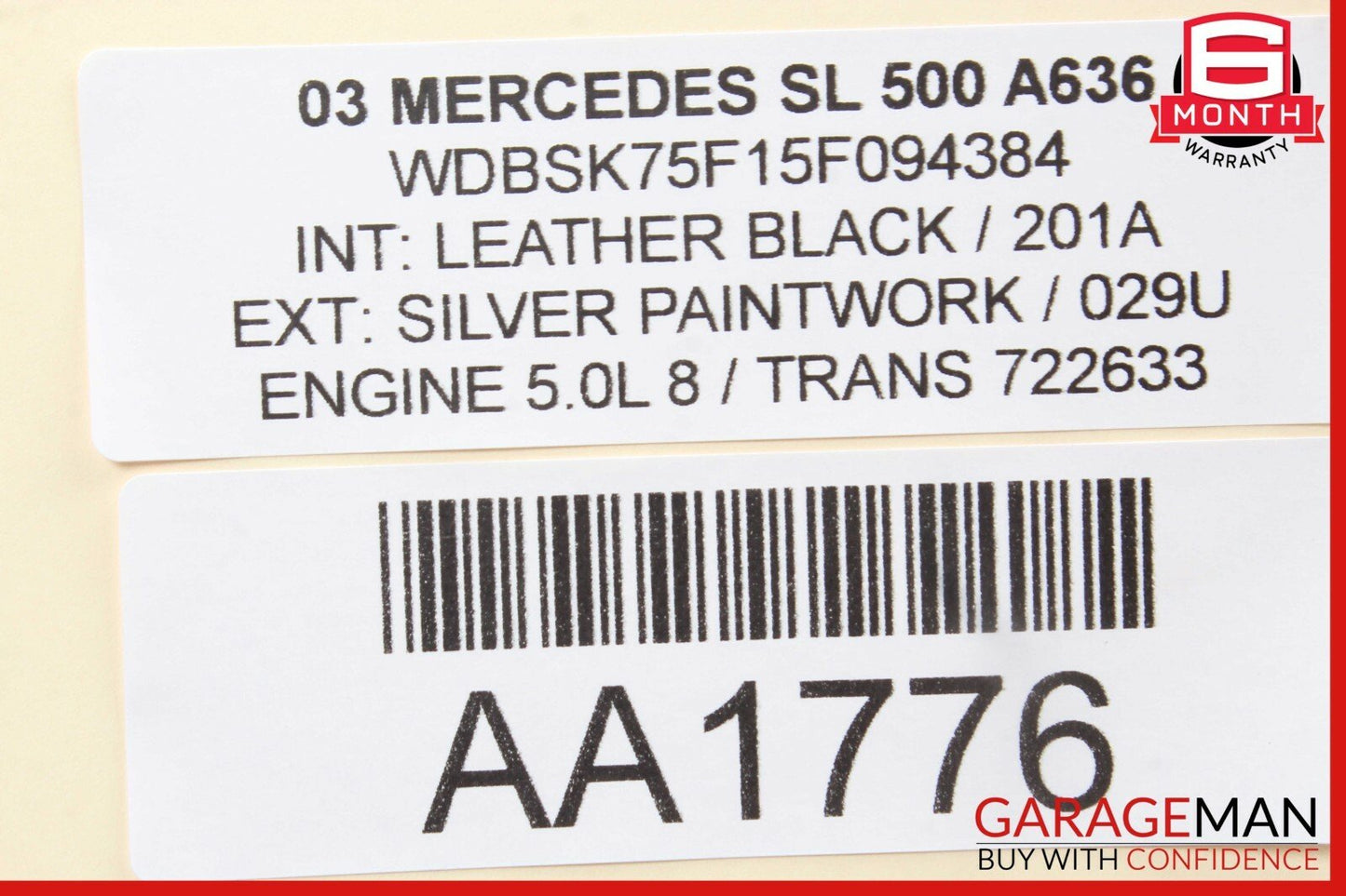 03-12 Mercedes R230 SL550 SL55 AMG Right Door Lock Latch Actuator Keyless Go OEM