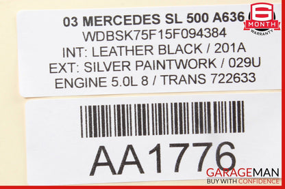 03-12 Mercedes R230 SL550 SL55 AMG Right Door Lock Latch Actuator Keyless Go OEM