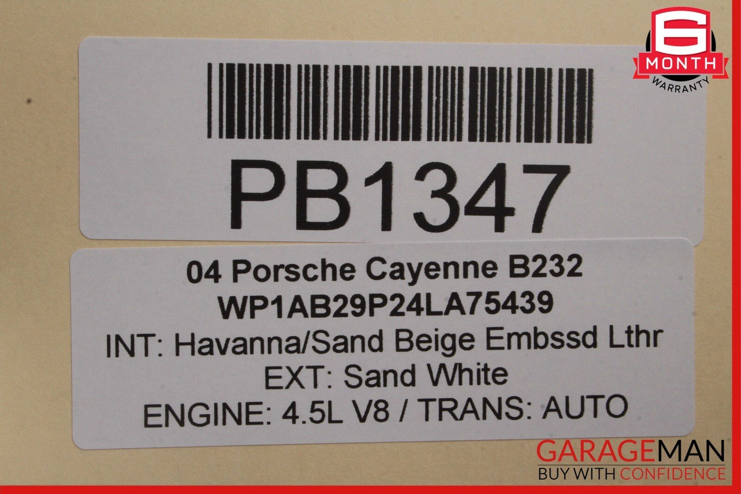 03-10 Porsche Cayenne Front Left Driver Side Interior Door Panel Trim Cover OEM