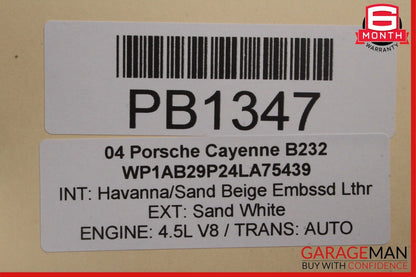 03-10 Porsche Cayenne Front Left Driver Side Interior Door Panel Trim Cover OEM