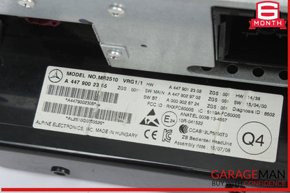 16-20 Mercedes W447 Metris AM/FM Radio Telephone Media Control Panel OEM