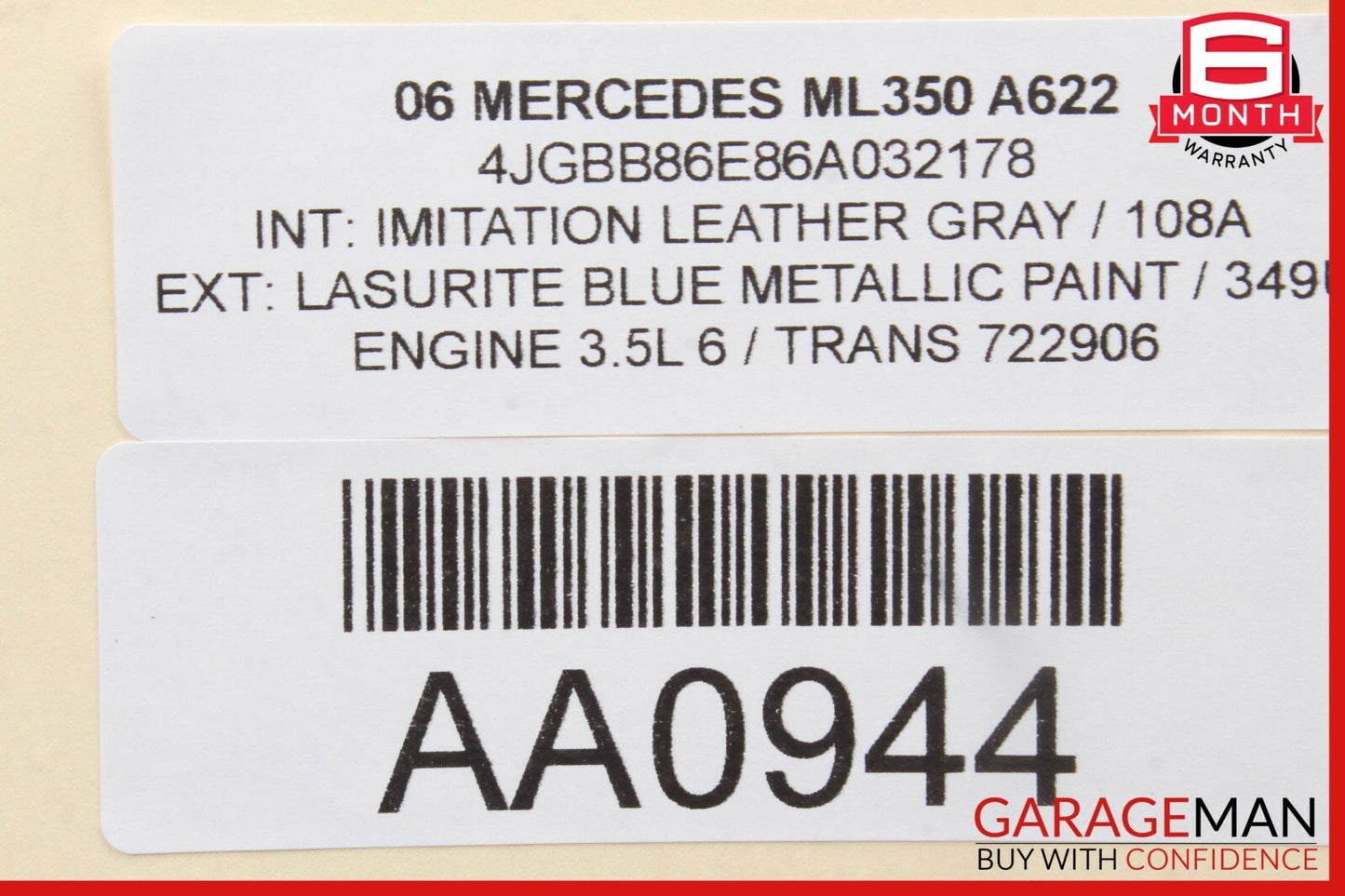 06-12 Mercedes X164 GL450 ML350 Front Left Side Door Window Regulator Motor OEM