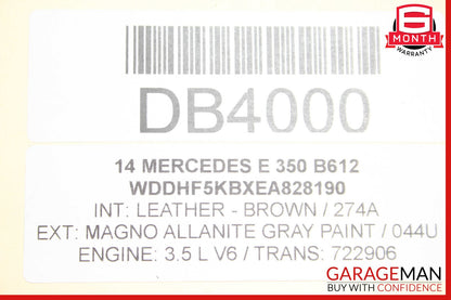 10-17 Mercedes W212 E350 Sedan Panoramic Pano Sunroof Rail Track Frame