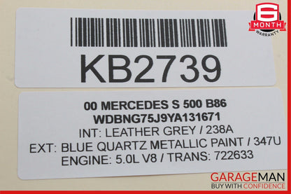 00-06 Mercedes W220 S500 CL500 Voice Command Control Module 2208200535 OEM