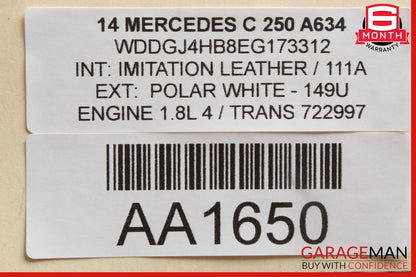 08-14 Mercedes W204 C250 C300 Rear Trunk Lid Lock Latch Cylinder w/o Key OEM