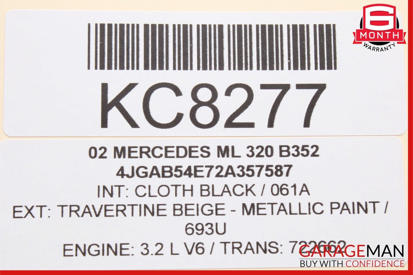 02-05 Mercedes W163 ML320 Rear Window Switch w/ Climate Control 1638200326 OEM