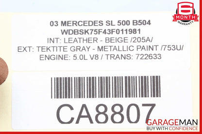 03-11 Mercedes R230 SL500 CLS550 Front Right Side Lower Wishbone Control Arm OEM