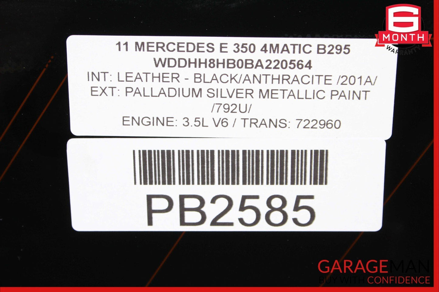 11-17 Mercedes W212 E350 4Matic Rear Right Side Quarter Door Window Glass OEM
