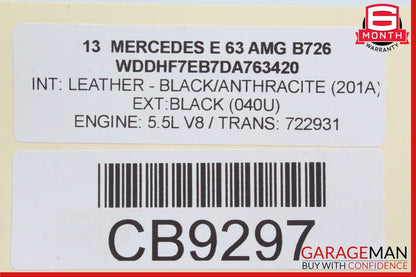 10-16 Mercedes W212 E63 AMG E550 Air Tank Suspension Pressure Reservoir OEM