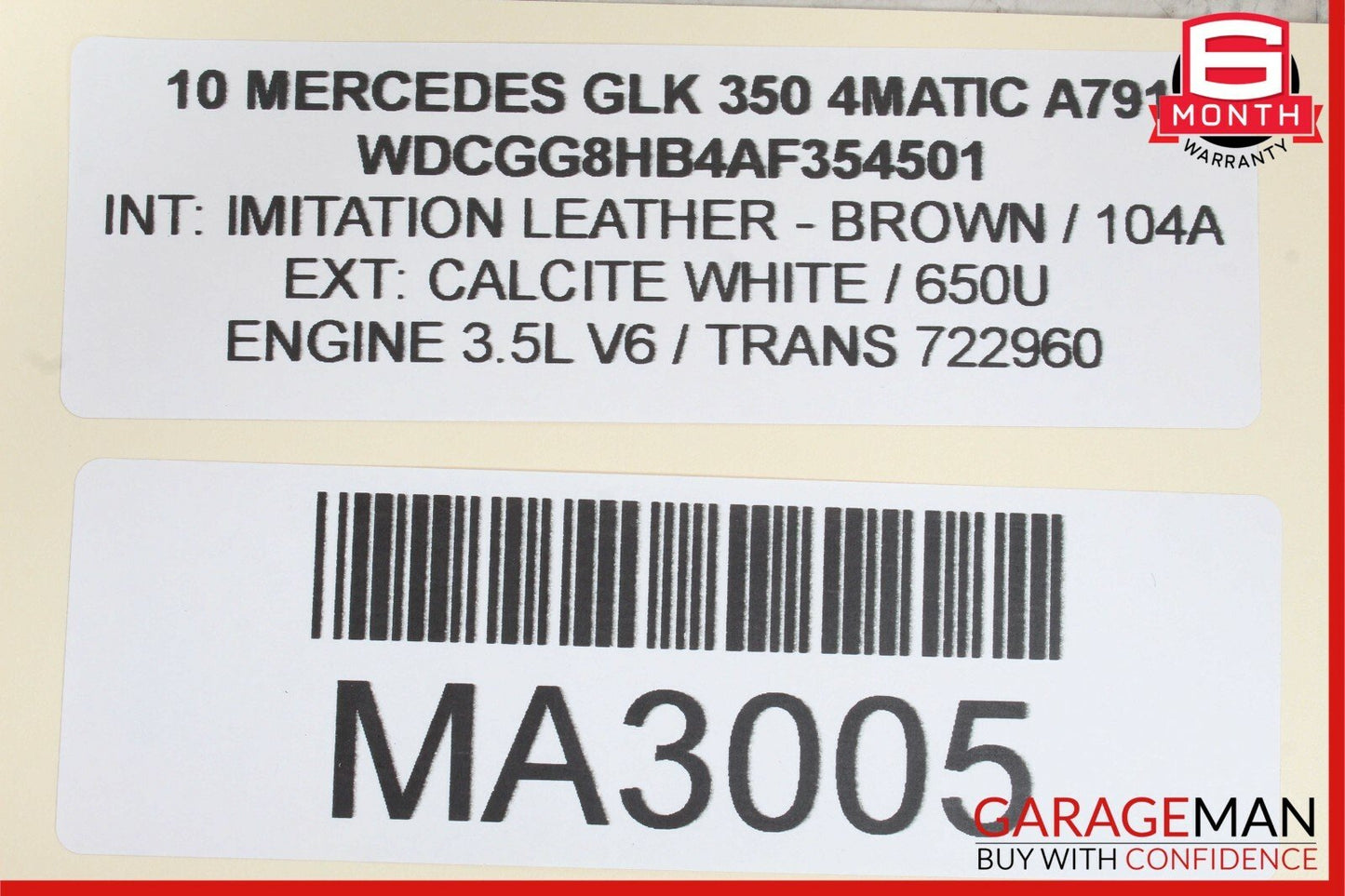 10-16 Mercedes W204 C300 SLK250 GLK350 Front 2045400150 Fuse Box OEM