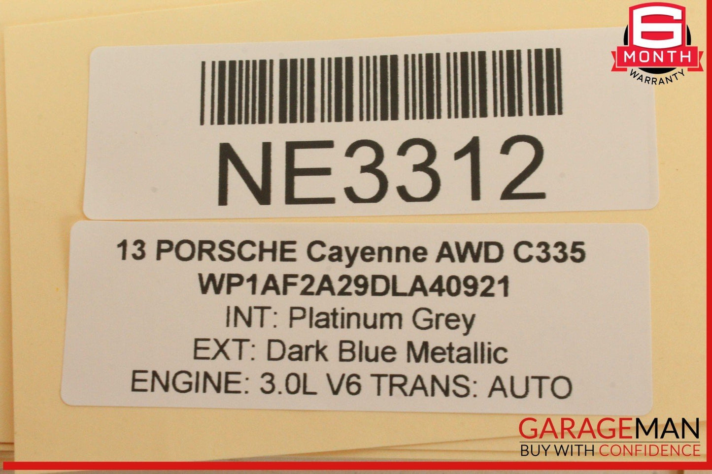 11-14 Porsche Cayenne 958 AWD Rear Right Passenger Side Seat Belt 306709999 OEM