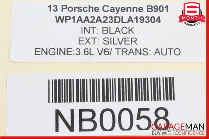 08-18 Porsche Cayenne 3.6L Engine Sealing Plate 03H109147J