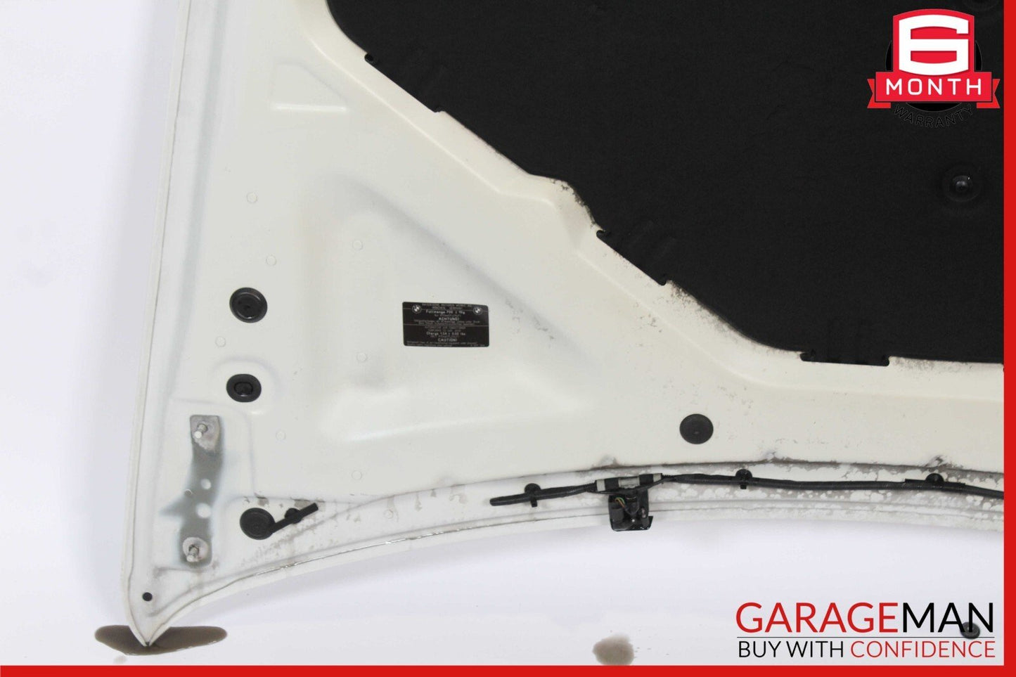 07-13 BMW X5 X6 Front Hood Bonnet Panel Cover Assembly White OEM