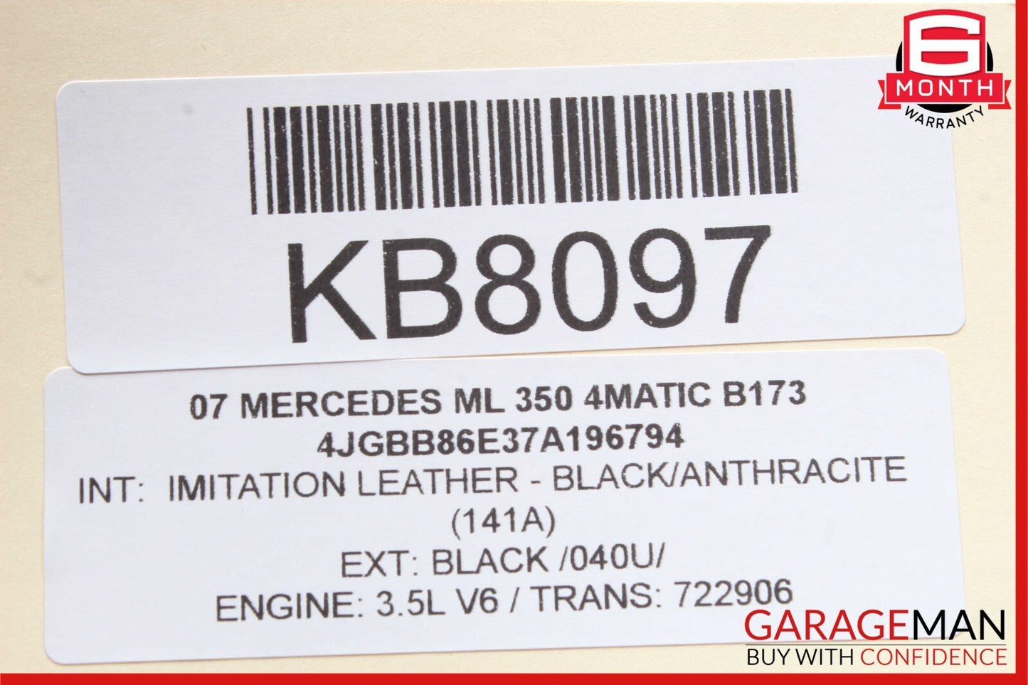 06-11 Mercedes W164 ML350 4MATIC Harman Kardon Rear Sub Woofer Subwoofer OEM