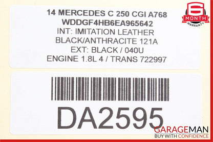 08-15 Mercedes W204 C250 C350 Rear Right Passenger Side Door Control Module OEM