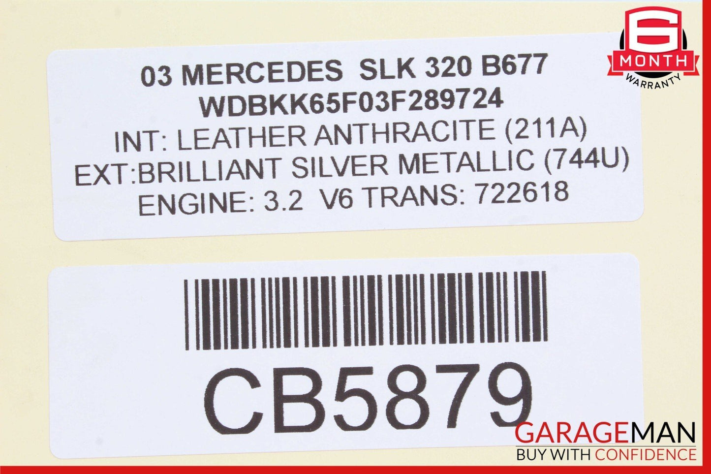 01-04 Mercedes R170 SLK320 Front Column Cruise Control Switch Lever OEM