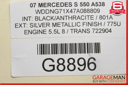 07-13 Mercedes S550 CL600 Front Left Side Seat Adjust Controller Switch Set OEM